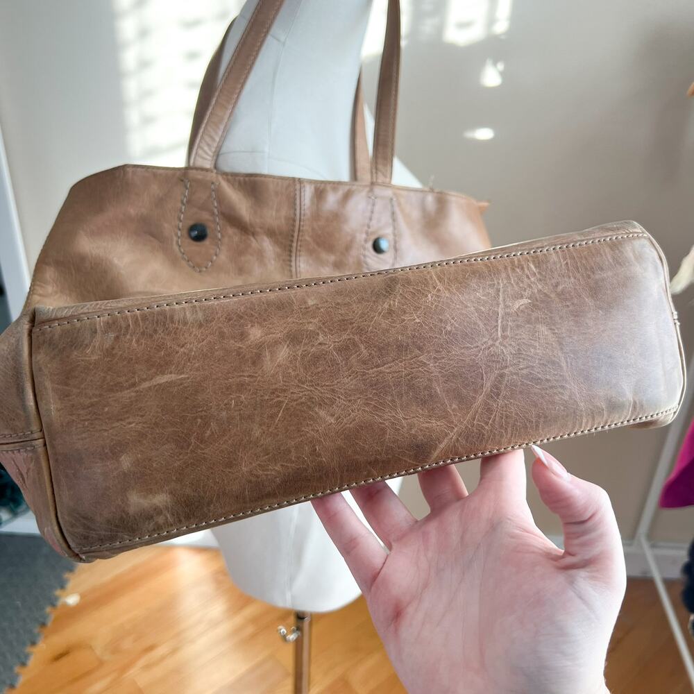 Frye Brown and Tan Leather Tote Bag with Classic Design - Picture 10 of 10